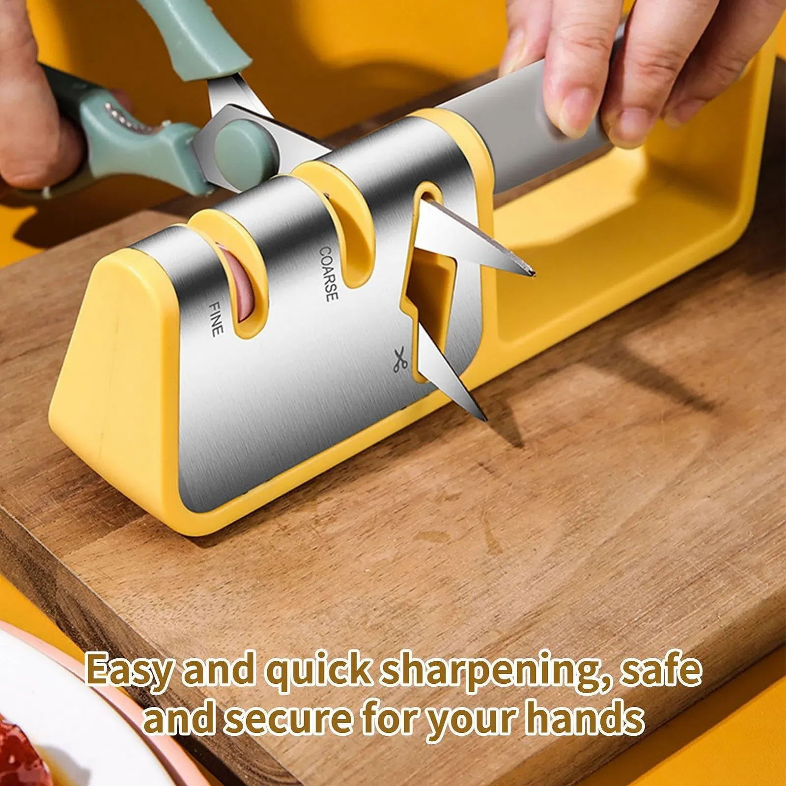 Точилка для кухонных ножниц ручная с V-образным пазом, фото №2