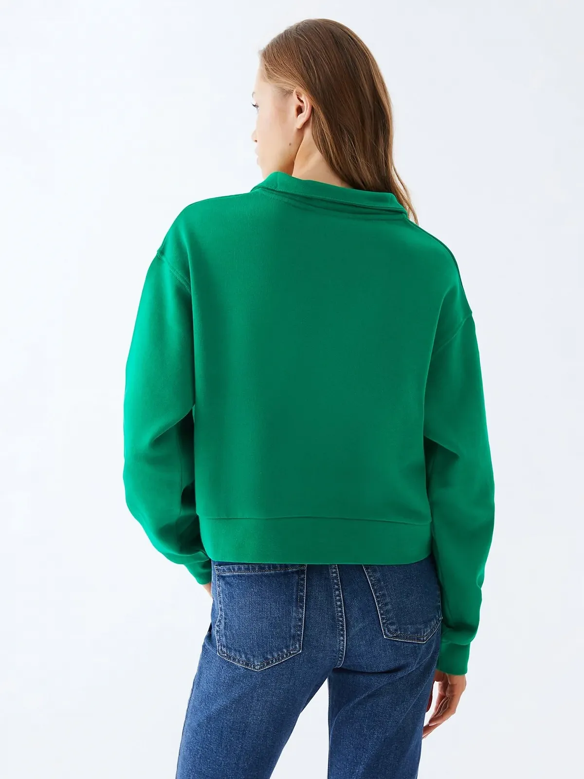 Свитшот LTB Jeans Nopele Slim Хлопок на молнии Зеленый Размер L, фото №4