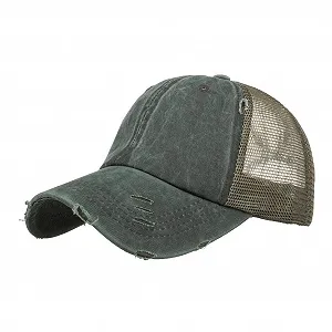 Бейсболка Hip Hop регулируемая однотонная Унисекс - Фото 1