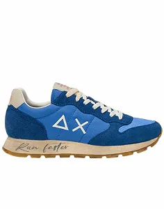 Кроссовки SUN68 Retro Белый, бежевый и зеленые детали, резиновая подошва 'Run Faster' - Фото 1