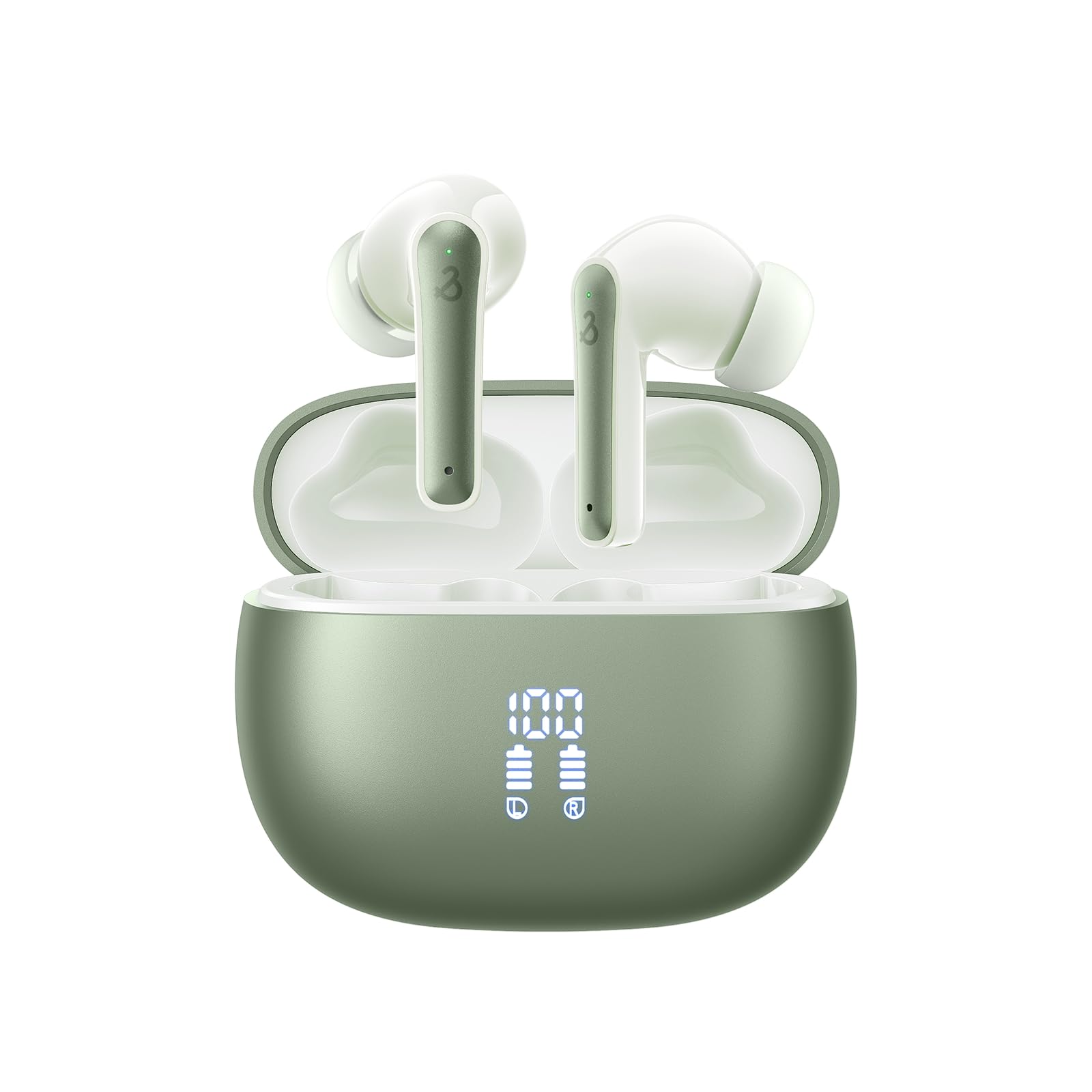 Наушники Bluetooth Беспроводные 5.3 С 6 ENC микрофонами Вкладыши с HiFi стерео глубокими басами Шумоподавлением 50 часов воспроизведения IPX8 Водонепроницаемые, фото №1 Наушники Bluetooth Беспроводные 5.3 С 6 ENC микрофонами Вкладыши с HiFi стерео глубокими басами Шумоподавлением 50 часов воспроизведения IPX8 Водонепроницаемые, фото №1