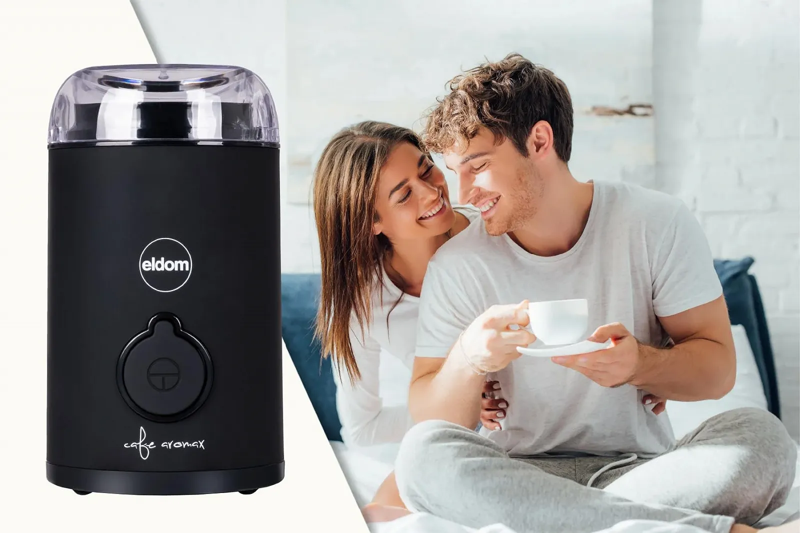 Электрическая кофемолка Eldom MK90C 60 г, лезвия из нержавеющей стали, черная, мощность 150 Вт, фото №4