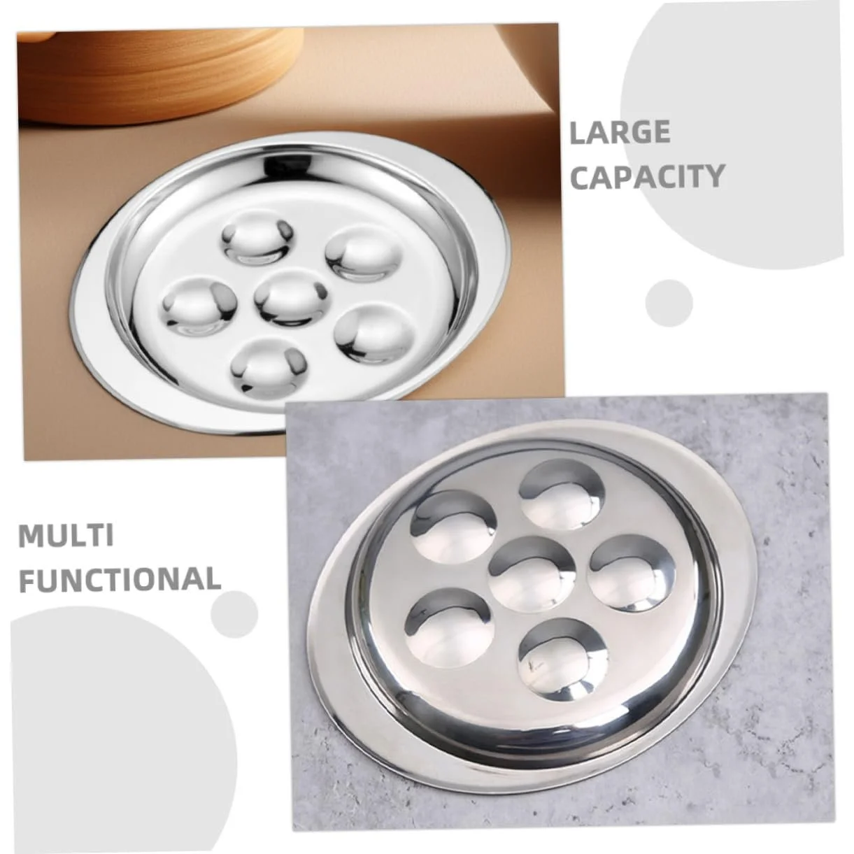 Форма для улиток Toyvian набор 2 шт. из нержавеющей стали термостойкая большая, фото №3 Форма для улиток Toyvian набор 2 шт. из нержавеющей стали термостойкая большая, фото №3