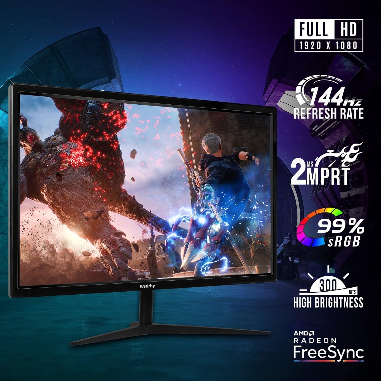 Монитор 24" Wstirhy HD-238 Full HD TN 144 Гц, фото №2