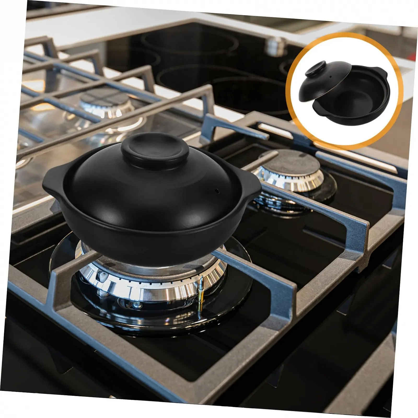 Кастрюля Литиевая керамика с крышкой термостойкая для супа и риса, фото №8 Кастрюля Литиевая керамика с крышкой термостойкая для супа и риса, фото №8