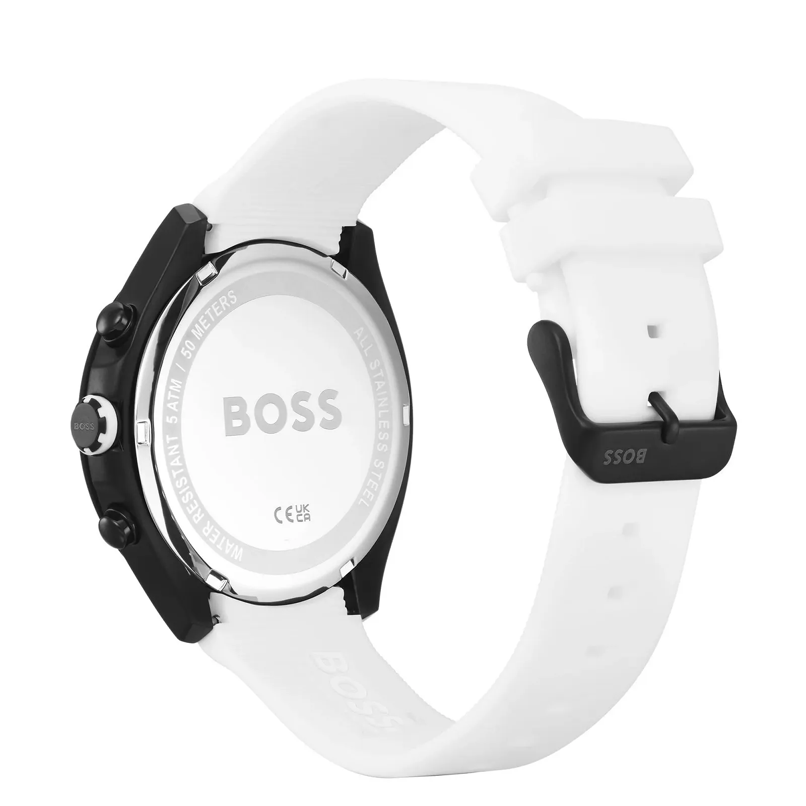 Мужские часы Хронограф BOSS Кварцевые с зеленым силиконовым ремешком, фото №3 Мужские часы Хронограф BOSS Кварцевые с зеленым силиконовым ремешком, фото №3