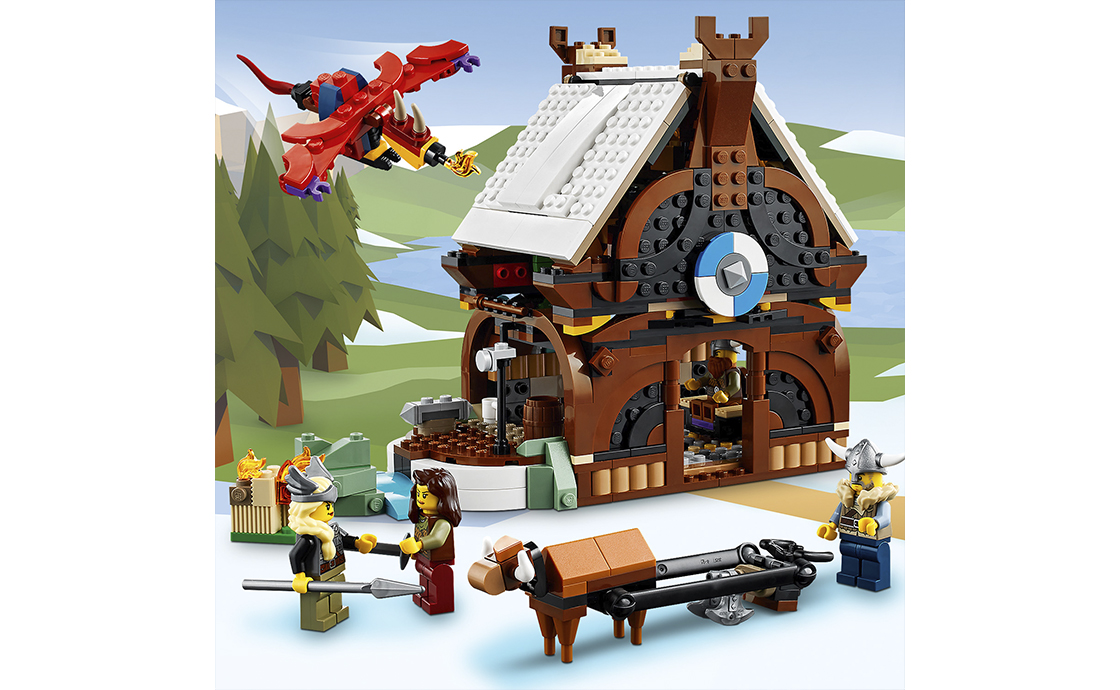 Детский конструктор LEGO Creator Корабль викингов и Мидгардский змей (31132), фото №3