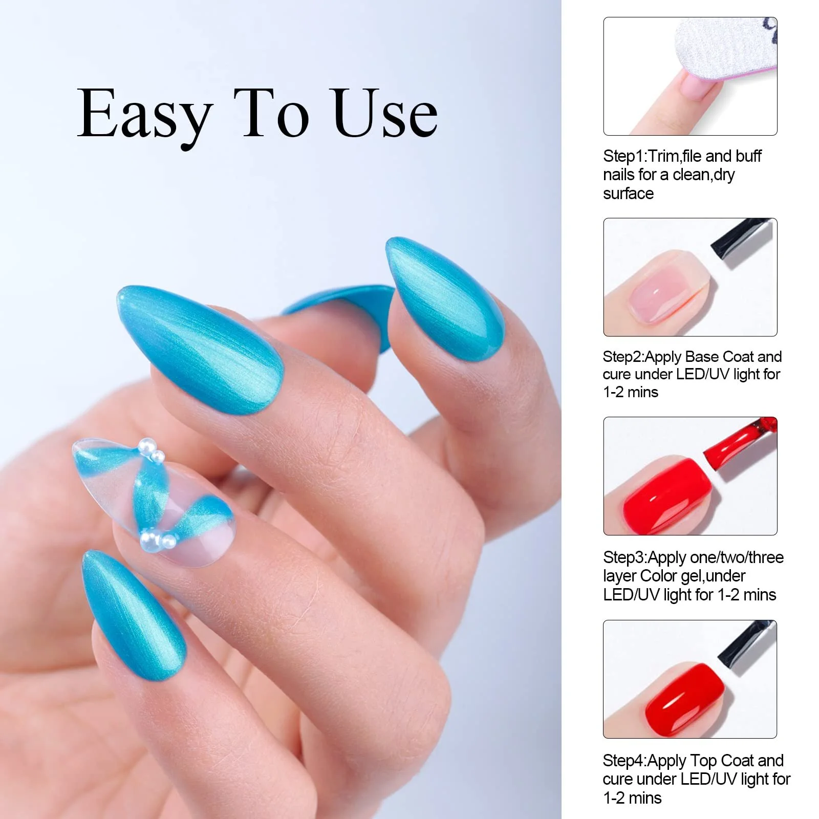 Гель-лак Dodger Blue, 15 мл, фото №3