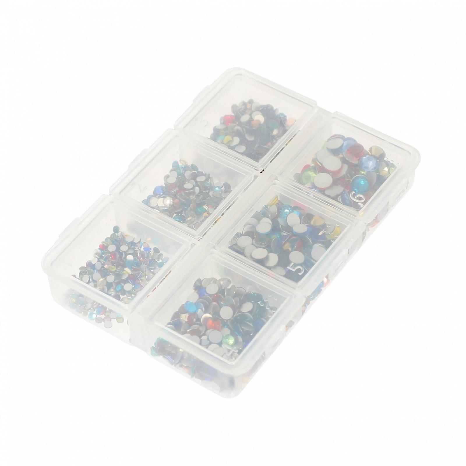 Стразы для ногтей FRCOLOR 4 шт. Набор блестящих страз для ногтей с плоской задней частью для DIY дизайна ногтей. Веер. Универсальные для творческого дизайна ногтей и декора, фото №1