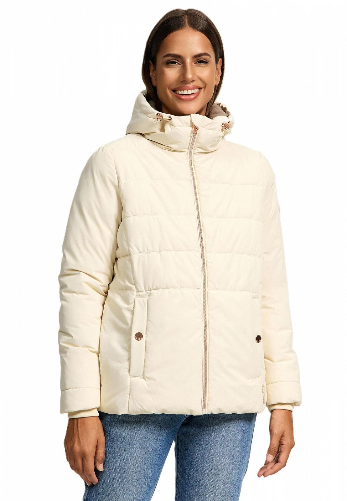 Зимняя куртка MARIKOO N026 Женская (XS-3XL) - стеганая куртка, капюшон с эластичной лентой, внутри с флисовой ткани, теплая куртка для женщин, фото №7