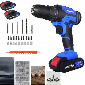 Купить Дрель беспроводная набор 21 В с 2 аккумуляторами и зарядным устройством 45 Нм 25+1 уровней крутящего момента - Фото 1 Дрель беспроводная набор 21 В с 2 аккумуляторами и зарядным устройством 45 Нм 25+1 уровней крутящего момента - Фото 1