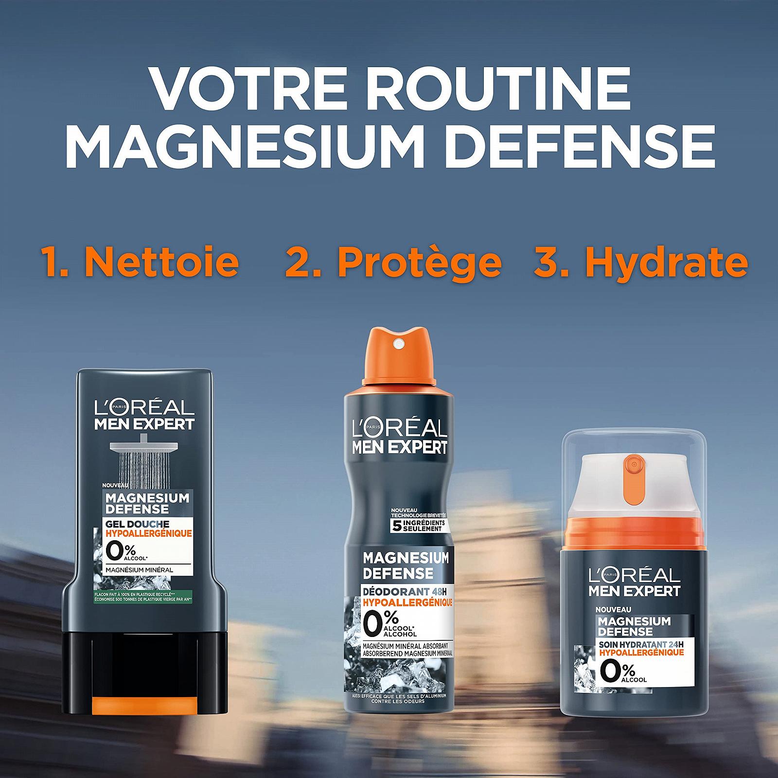 Набор гель для душа и дезодорант L'Oréal Paris Men Expert Magnesium Defense 4 шт. и 2 шт., фото №7