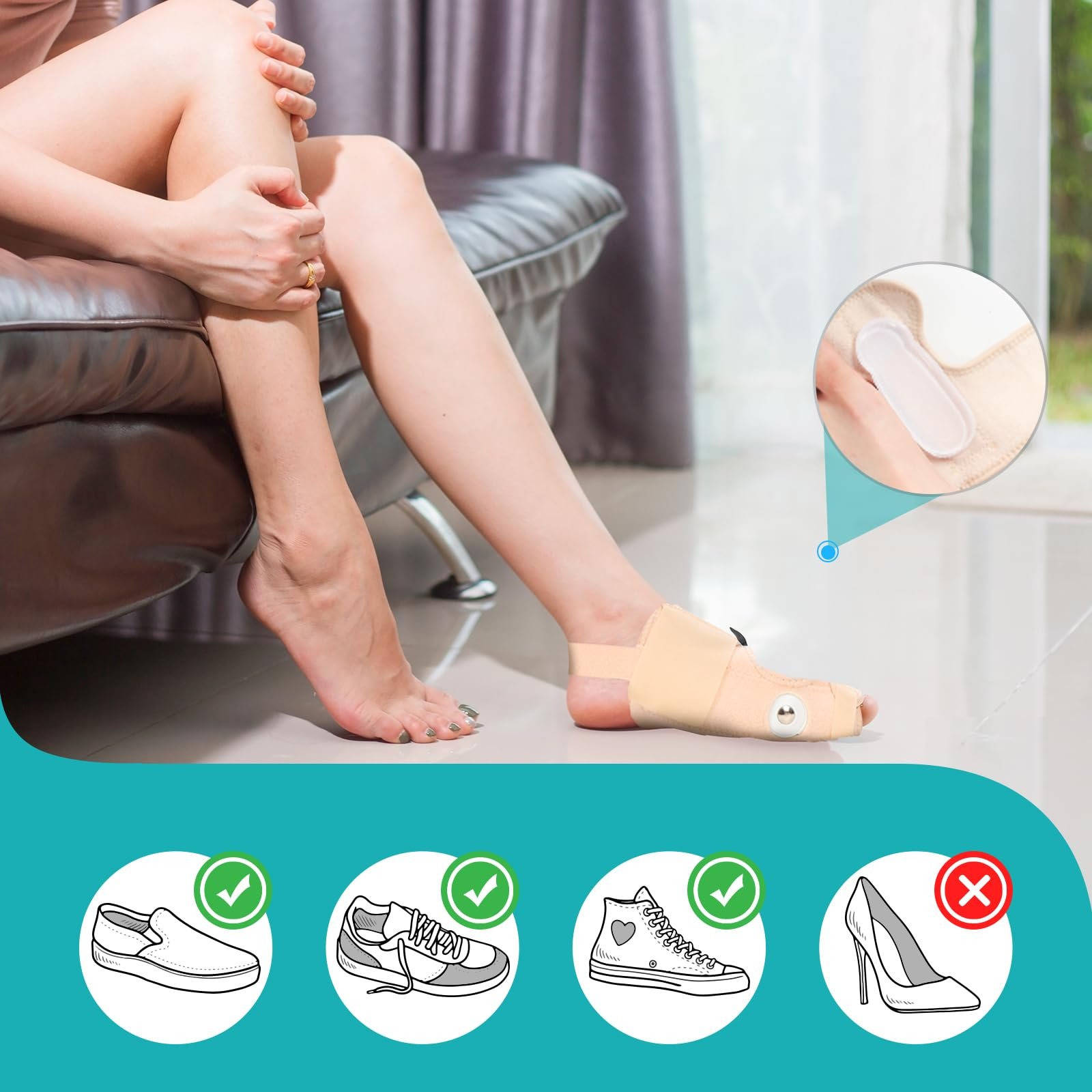 Корректор большого пальца стопы Promifun, регулируемый, бежевый, 1 пара, фото №5 Корректор большого пальца стопы Promifun, регулируемый, бежевый, 1 пара, фото №5