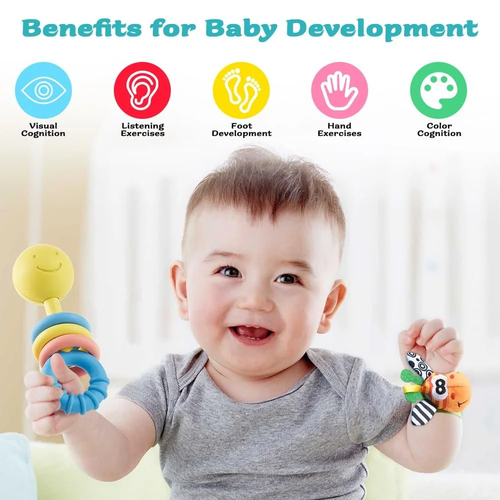 Носки Vicloon 4 шт Мягкая игрушка для развития Плюшевые для детей 0-6 месяцев, фото №4