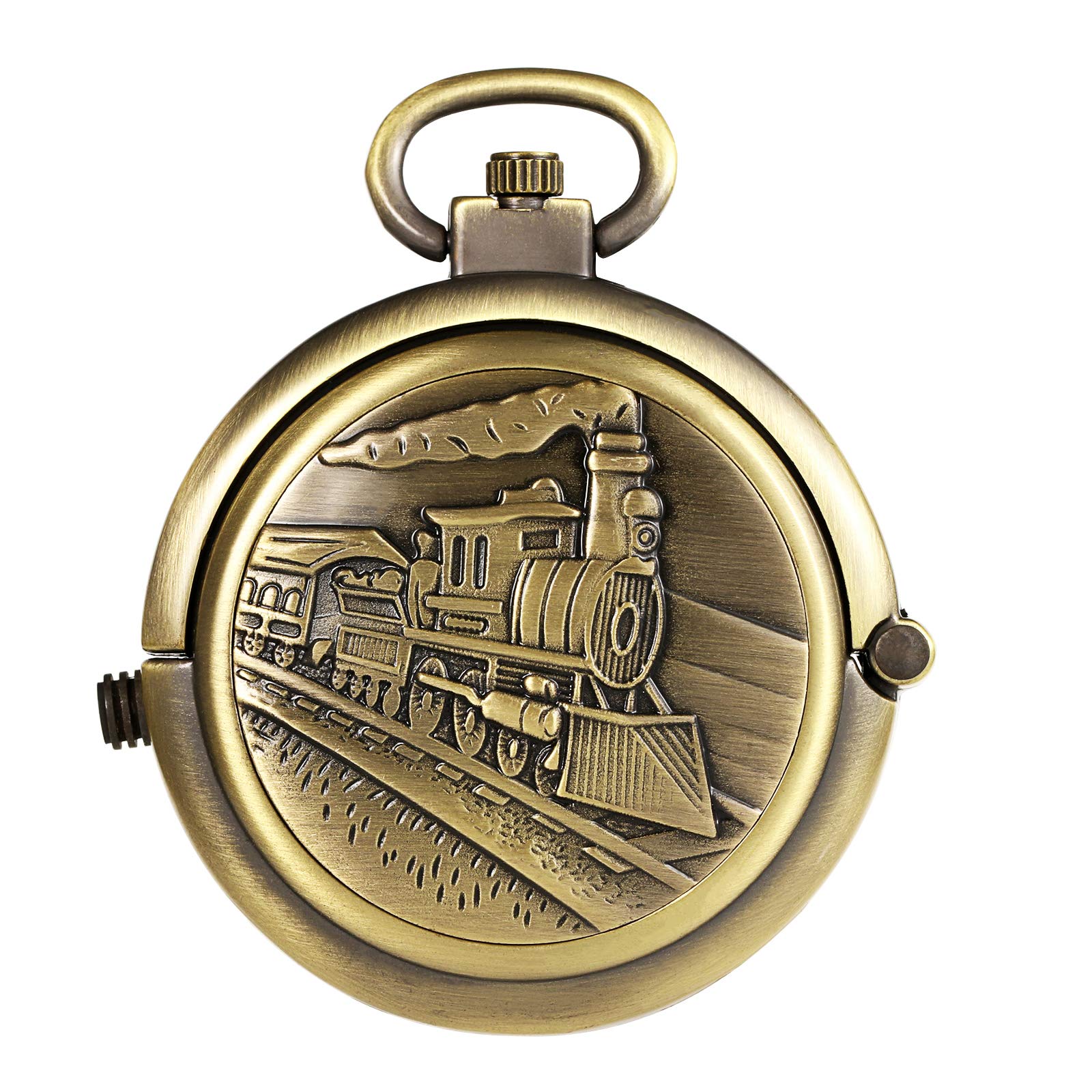 Карманные часы TREEWETO Unisex Analogue Hand Winding Pull Special Shape Большой Hollow Case Бронзовый, фото №2 Карманные часы TREEWETO Unisex Analogue Hand Winding Pull Special Shape Большой Hollow Case Бронзовый, фото №2