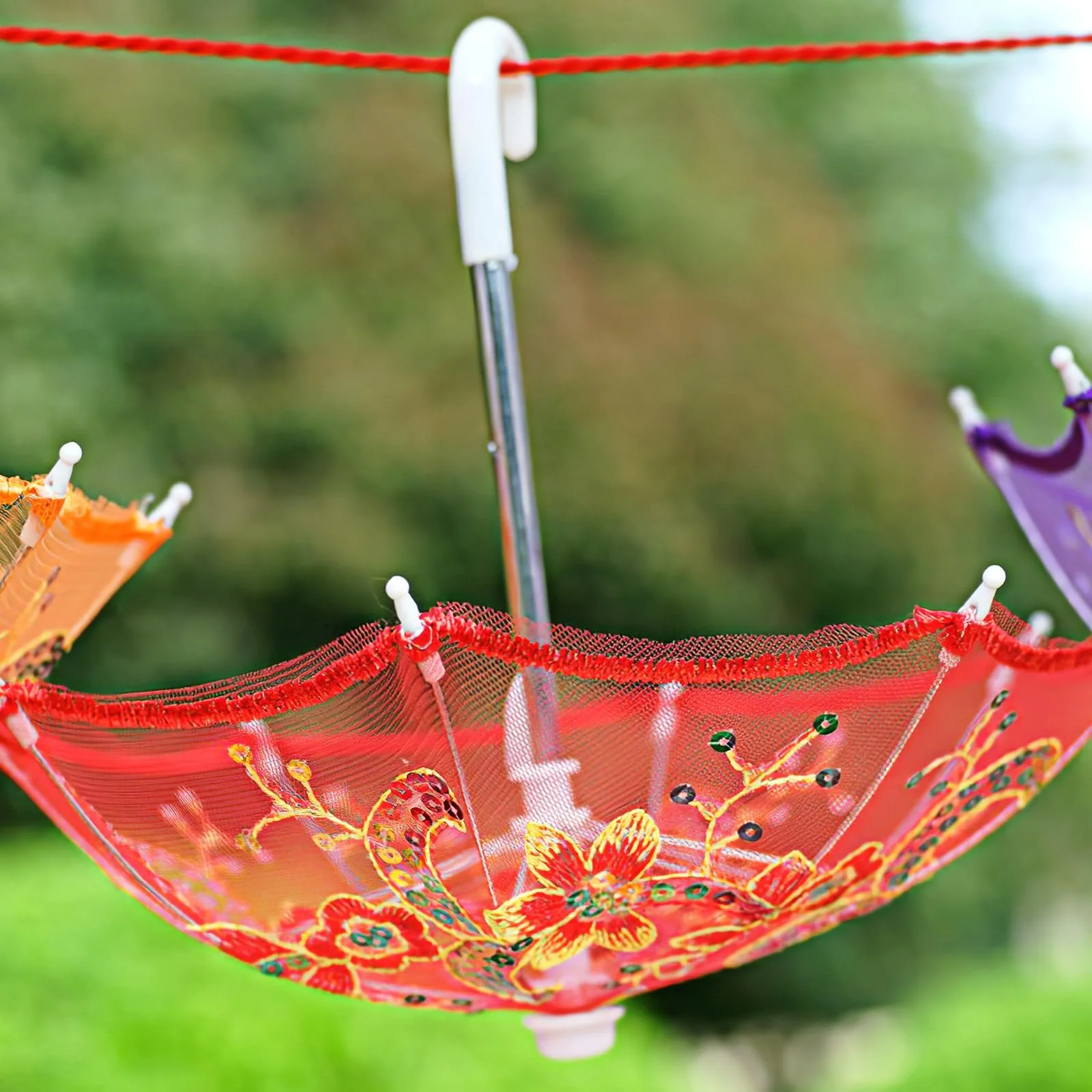 Зонтик Toyandona Bride Bridal Mini Umbrellas Pack of 6 Lace для детей, фото №7