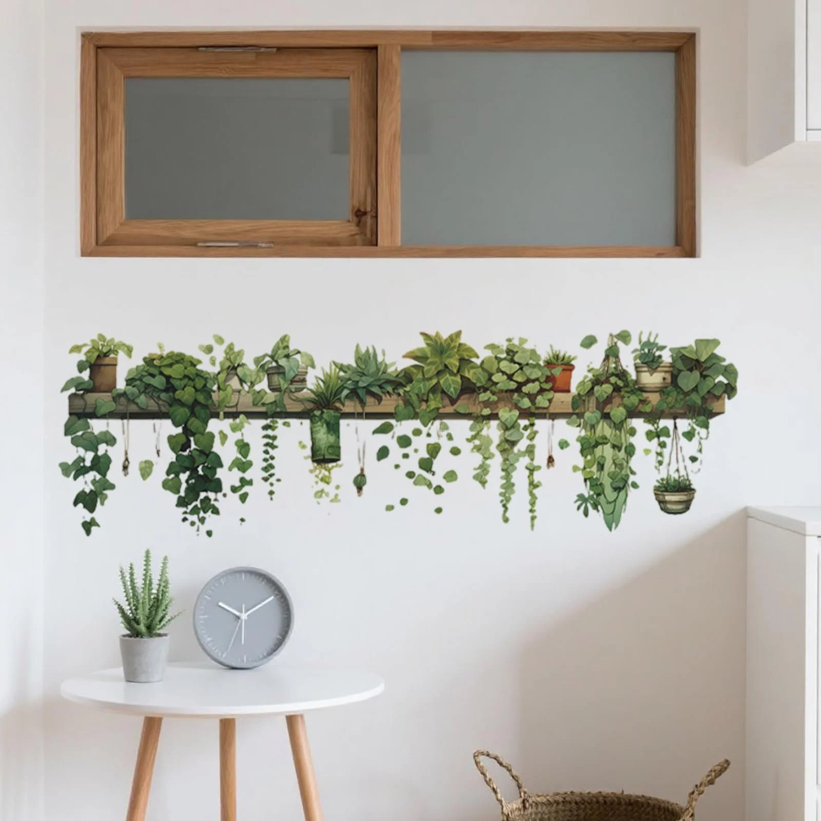 Настінна наклейка Green Leaves Plants Flower Vine Ivy Vine Flower Pot ПВХ Зелена, фото №2 Настінна наклейка Green Leaves Plants Flower Vine Ivy Vine Flower Pot ПВХ Зелена, фото №2