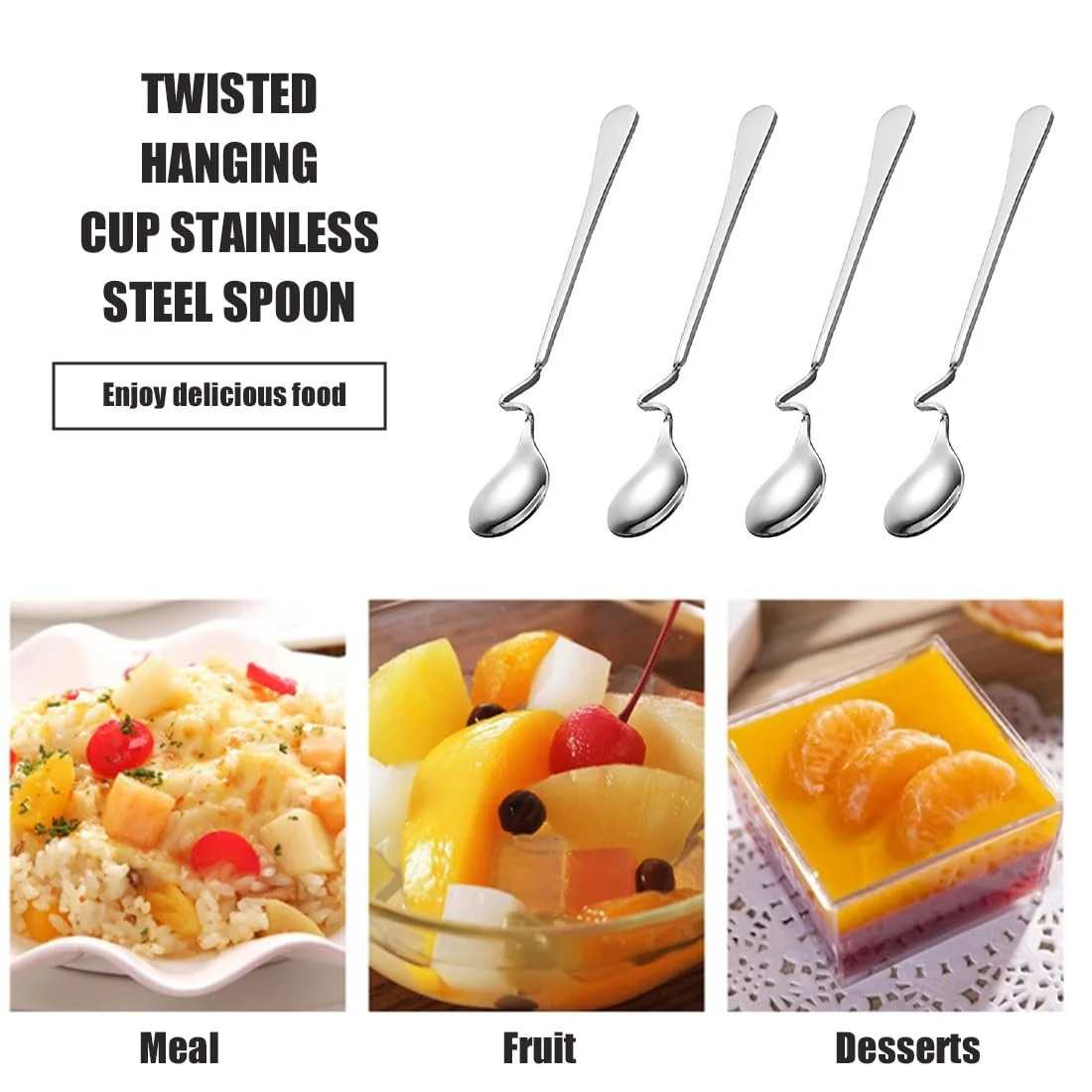 Ложка для меда из нержавеющей стали, 4 шт, фото №5