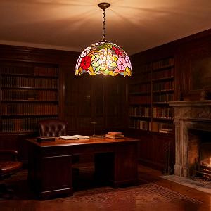 Настольная лампа Tiffany Роза витражное стекло вилка EU переключатель 12 дюймов - Фото 1