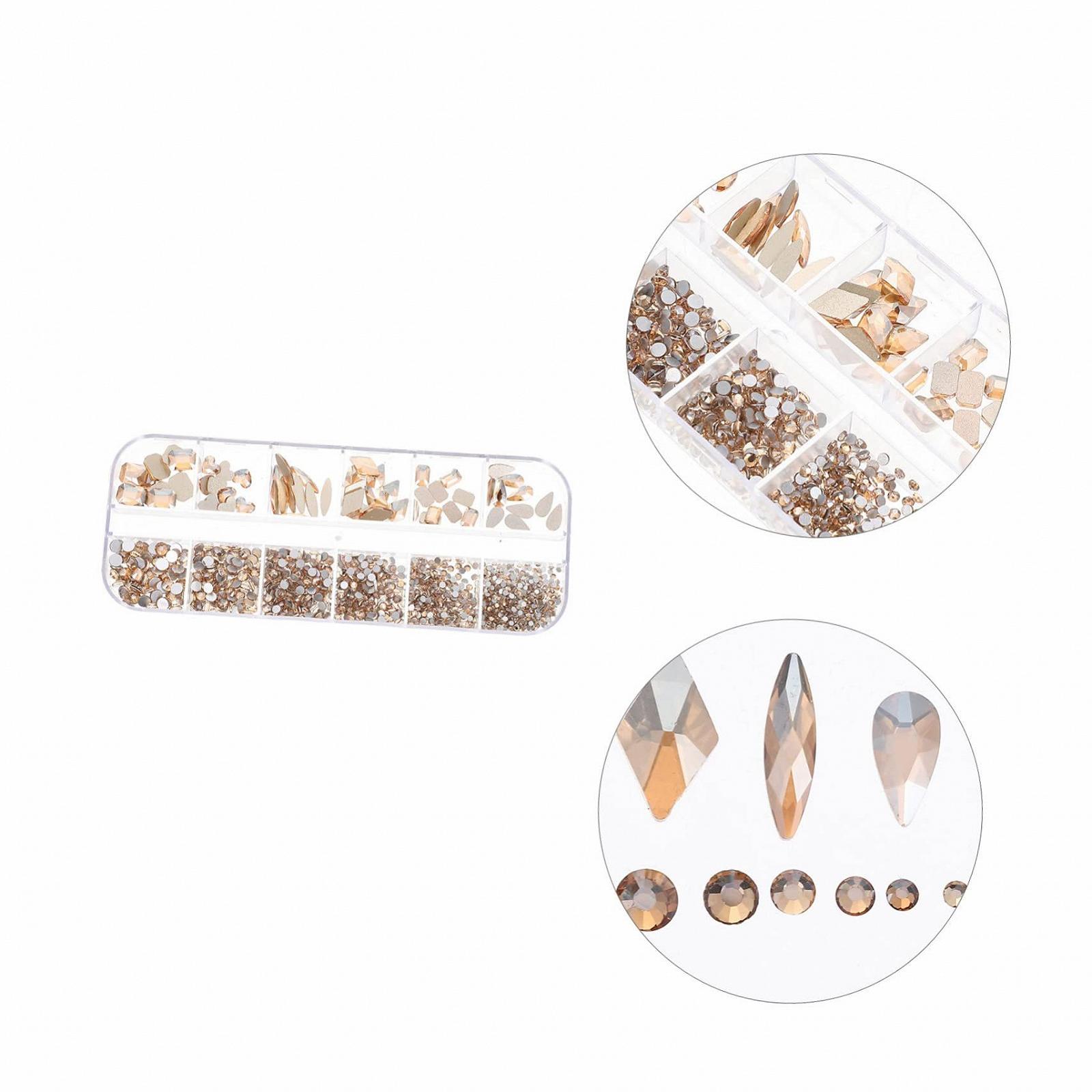 Стрази для нігтів PLAFOPE, шампань, фото №8