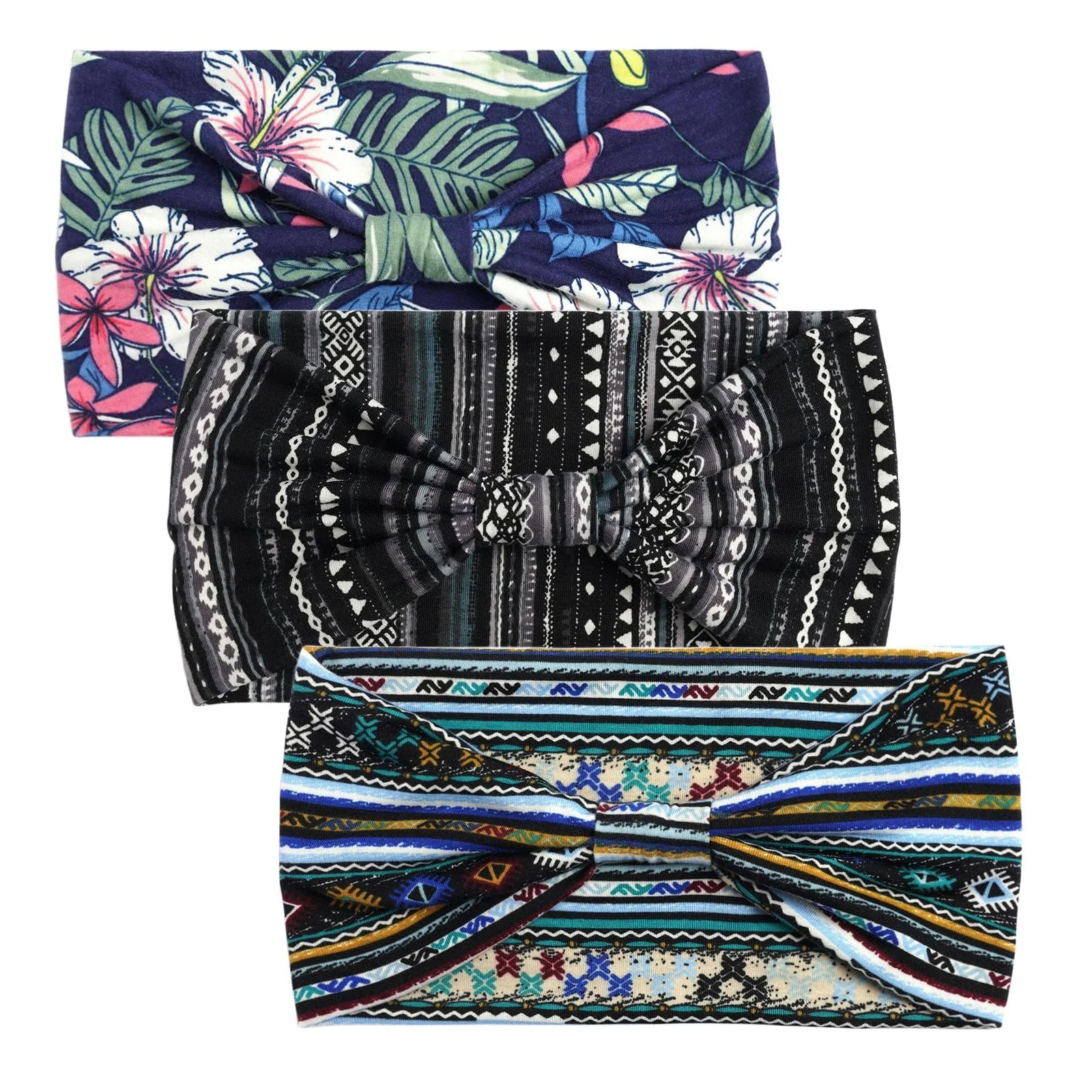 Пов'язка на голову Жіноча Широка Богемна Вузол Йога Спортивні, фото №2