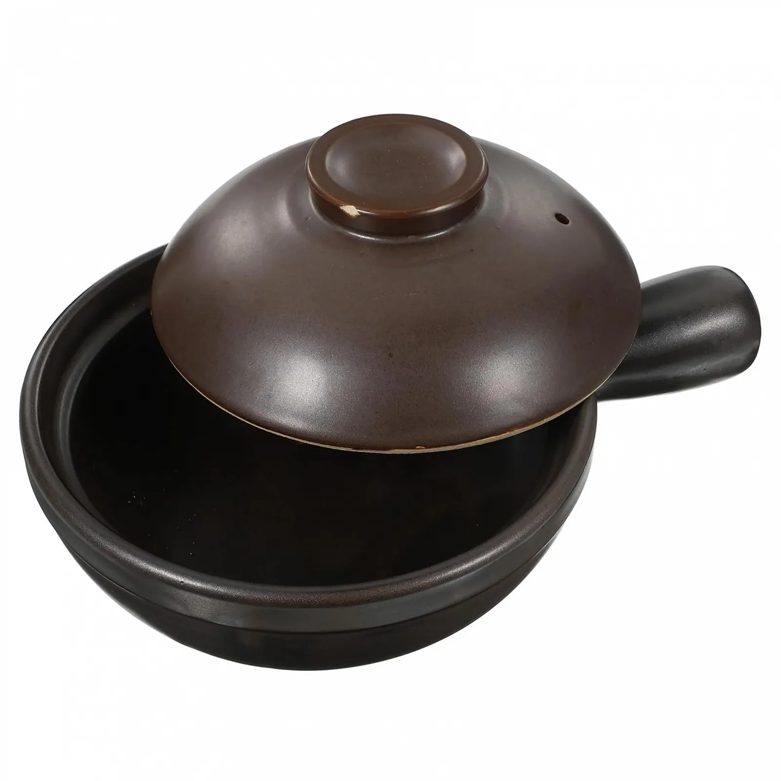 Керамическая форма для запекания с крышкой и одной ручкой, фото №1