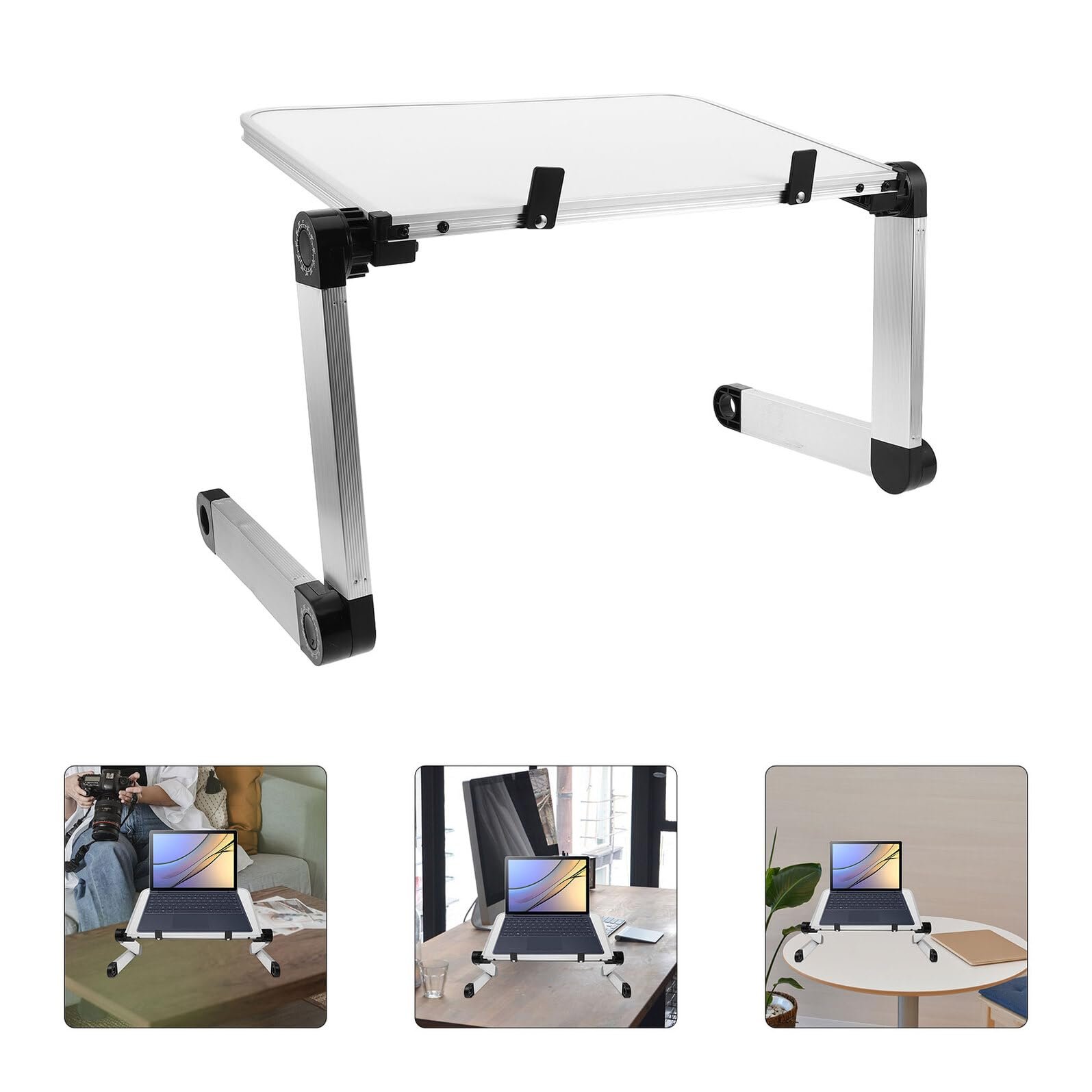 Регулируемая Подставка для Ноутбука Настольная Подставка-Подъемник с Улучшенным Охлаждением Складная Портативная Подставка для Компьютера для Ноутбуков и Планшетов Регулируемая по Высоте для Эргономичной Работы, фото №8