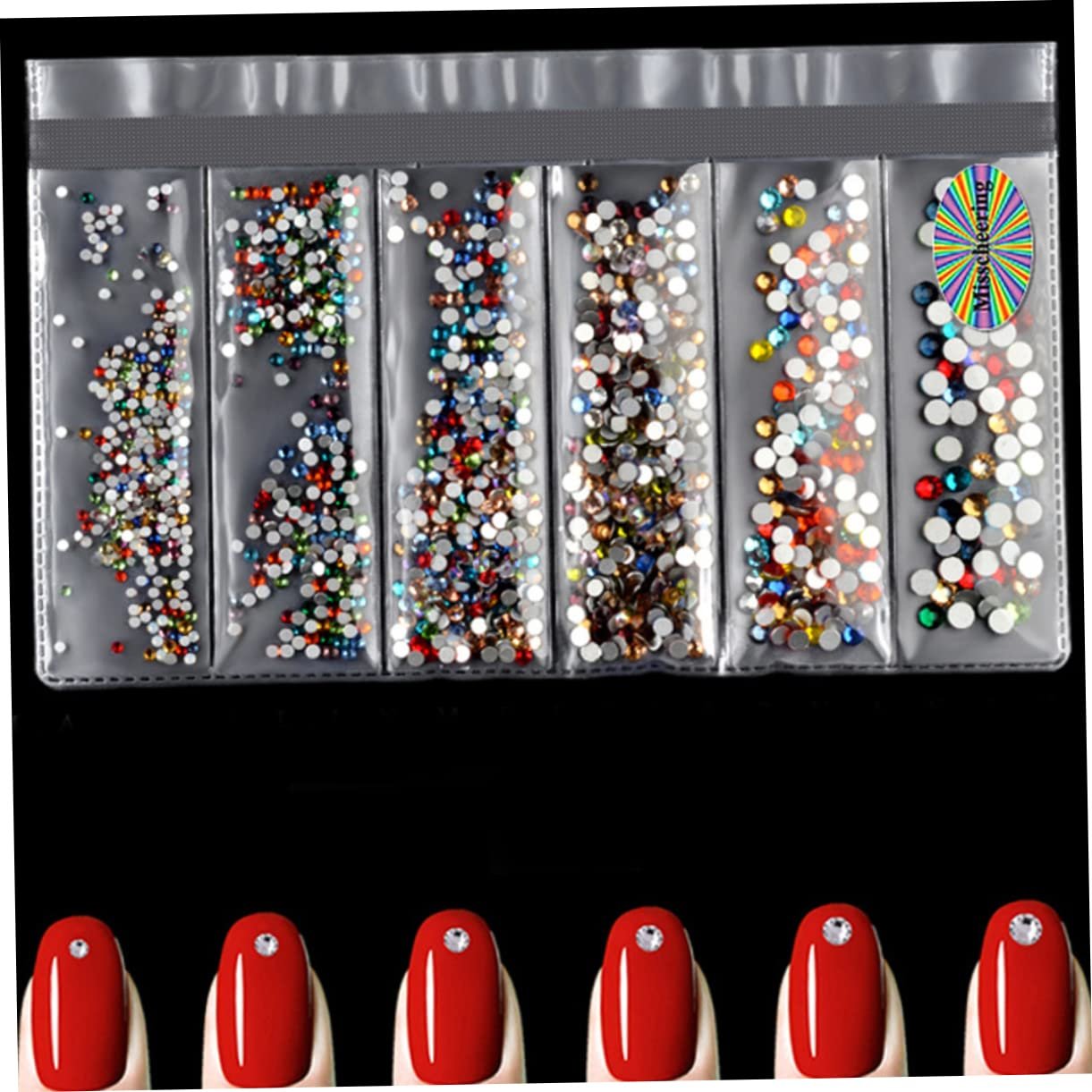 Стразы для ногтей Маникюрный набор 1364 шт., фото №2