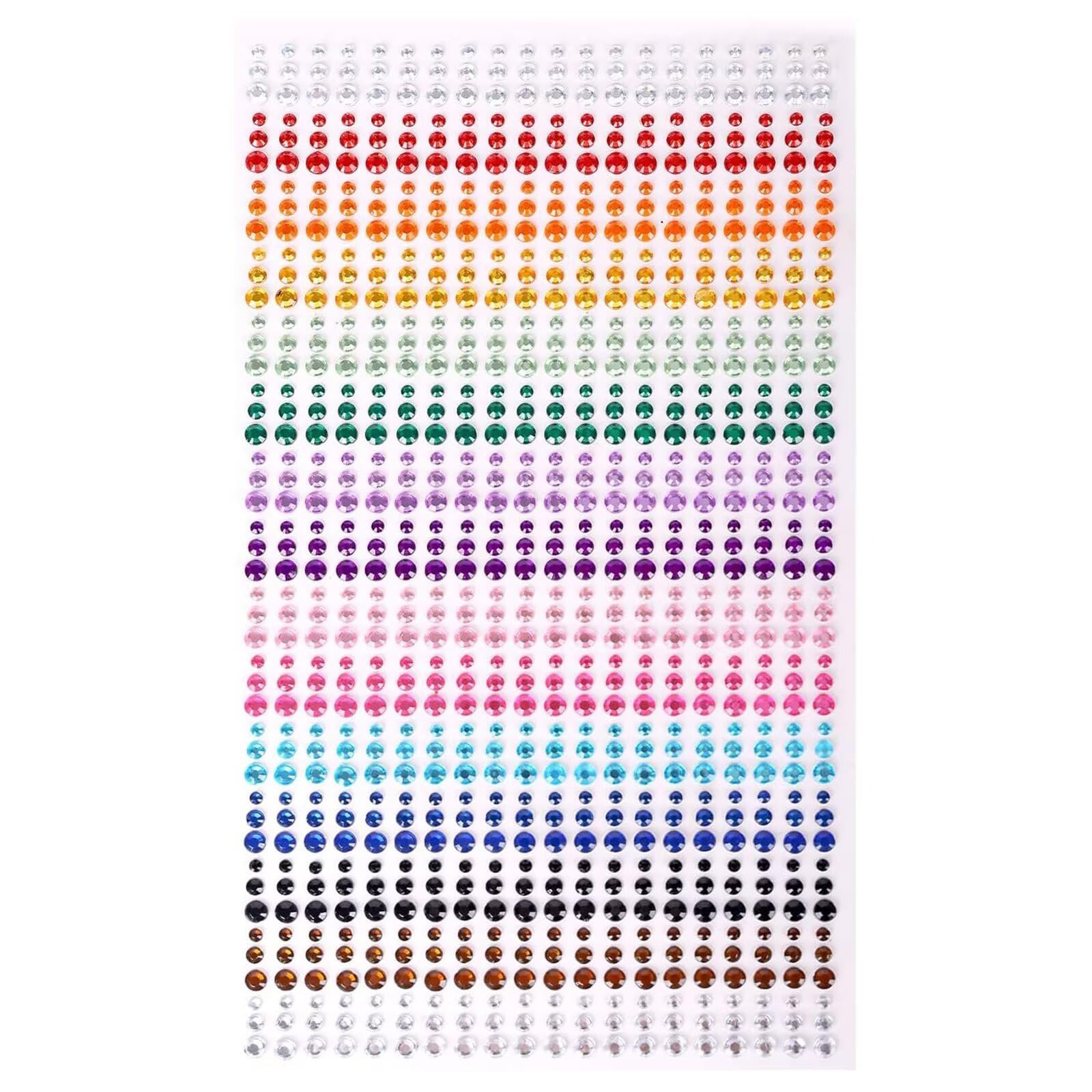 Самоклеящиеся блестящие камни, набор 900 шт, круглые самоклеящиеся стразы, драгоценные камни, 3 мм, 4 мм, 5 мм стразы, для рисования на лице, татуировки на лице, для ногтей, самоклеящиеся драгоценные камни, фото №1