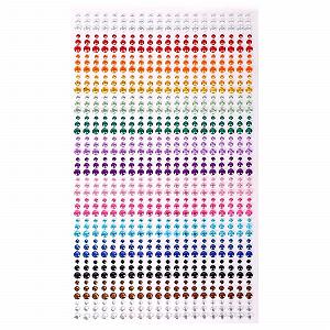 Самоклеящиеся блестящие камни, набор 900 шт, круглые самоклеящиеся стразы, драгоценные камни, 3 мм, 4 мм, 5 мм стразы, для рисования на лице, татуировки на лице, для ногтей, самоклеящиеся драгоценные камни - Фото 1