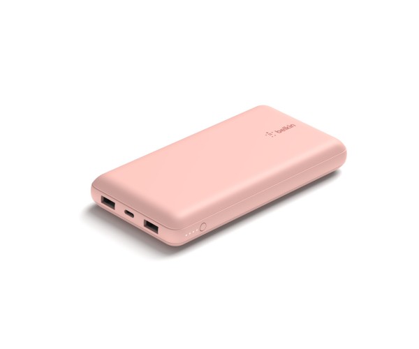 Belkin Портативний зарядний пристрій 20000mAh 15W Dual USB-A USB-C rose gold, фото №5