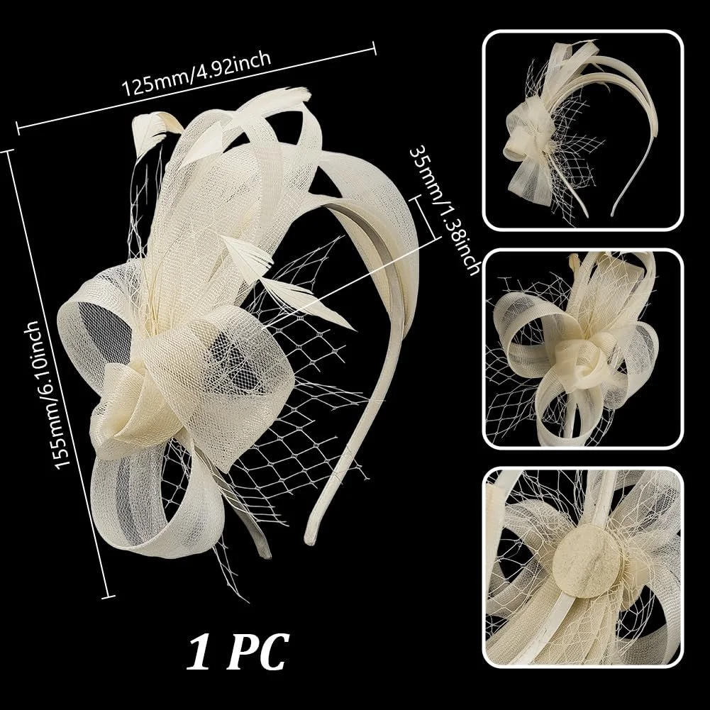 Обруч-федор AHANDMAKER с перьями для женщин, фото №2