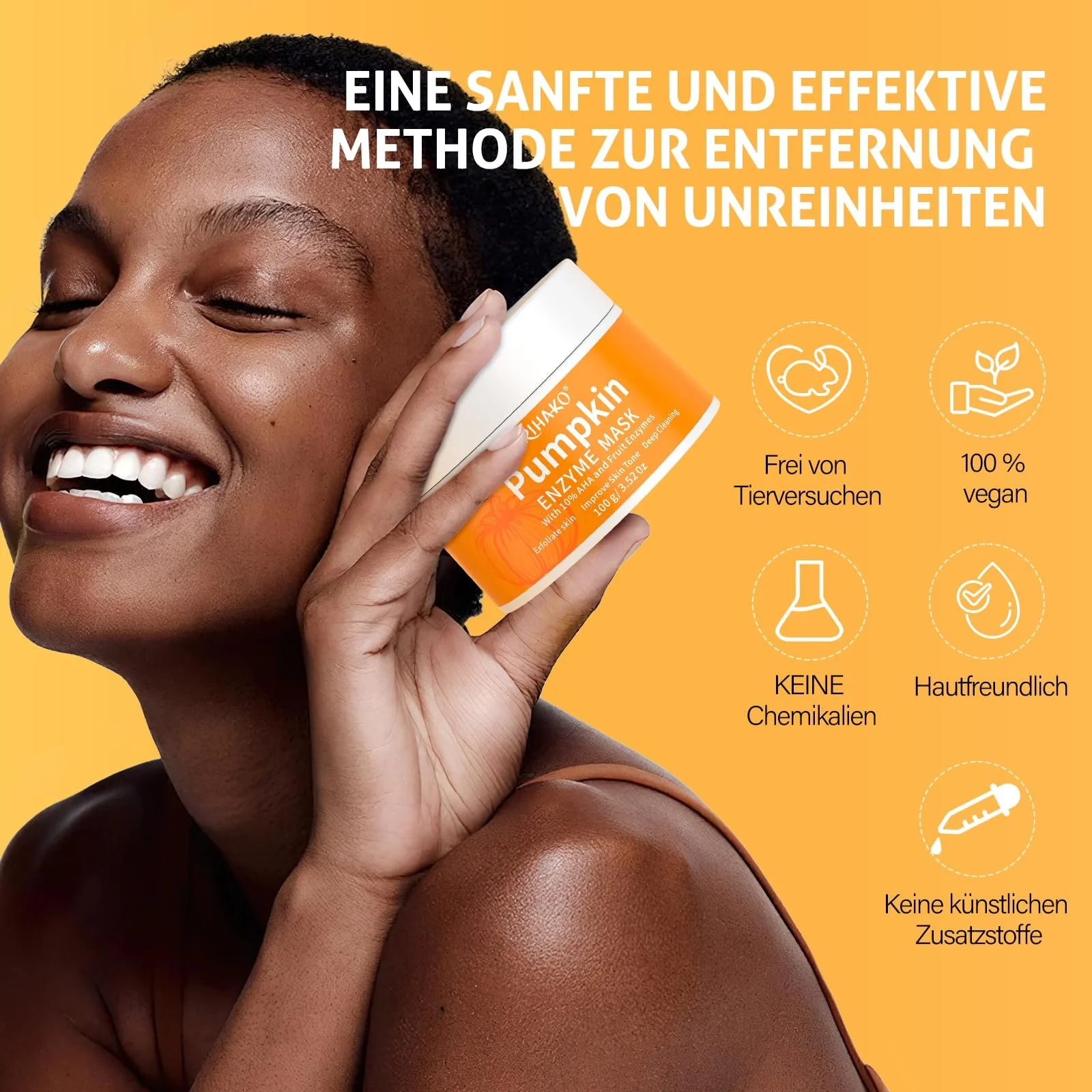 Маска для обличчя з гарбузовими ензимами для освітлення та відлущування, фото №6