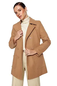 Пальто TRENDYOL Прямое Стандартное synthetic.ua - Фото 1