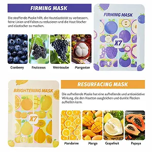 Маска для лица Altherona С фруктовыми эссенциями, набор 8 штук Увлажняющая synthetic.ua - Фото 1