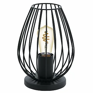 Настільна лампа EGLO Newtown Vintage Steel E27 Чорна - Фото 1