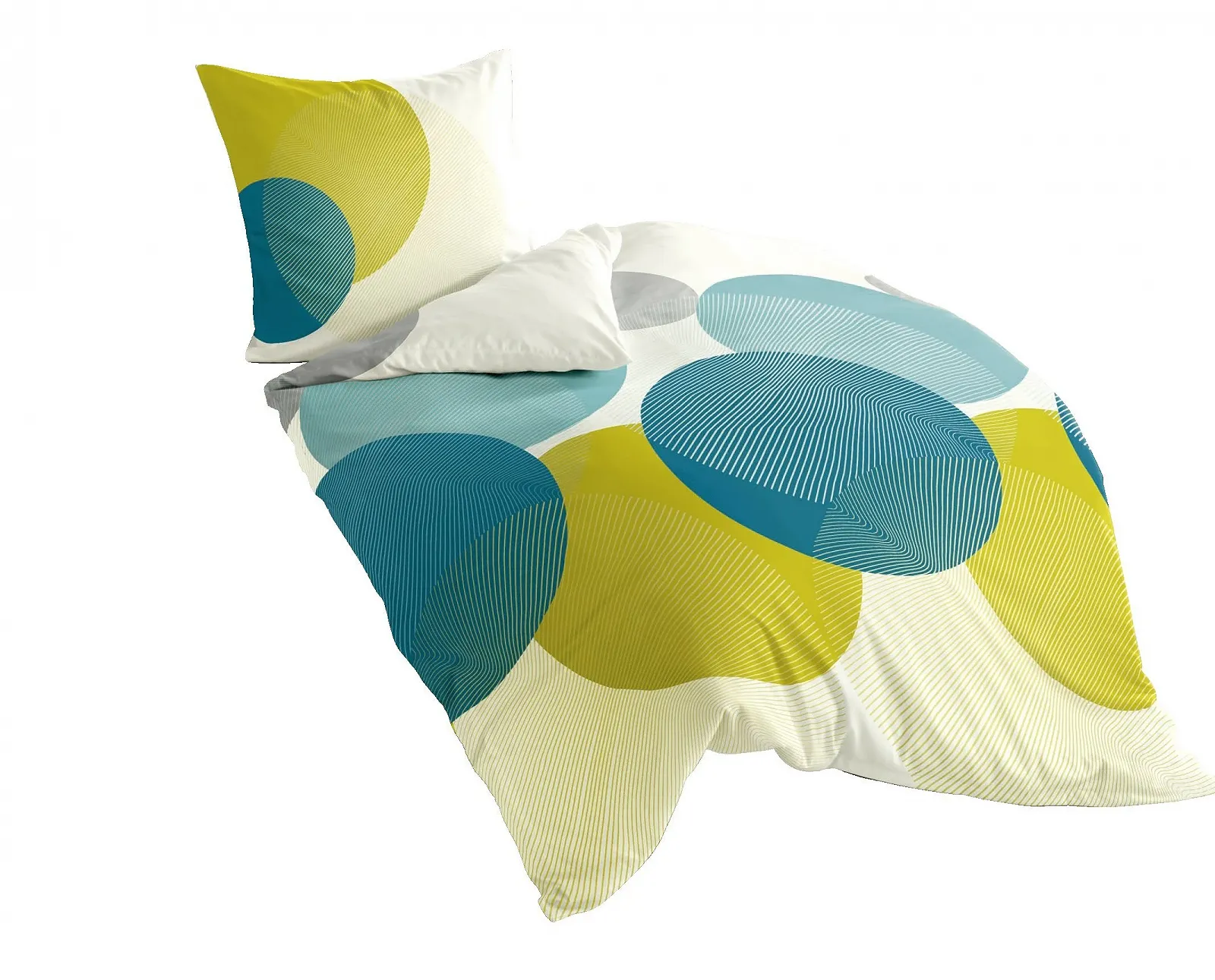 Постільна білизна Bierbaum Maco Satin Petrol 155 x 220 см та 80 x 80 см Petrol, фото №1