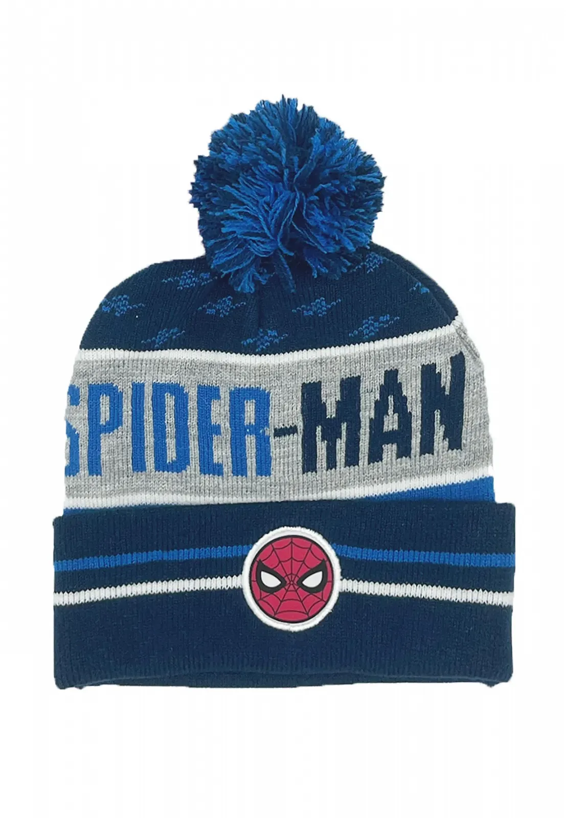 Дитяча шапка з помпоном Людина-павук Spidey Spider-Man, синя, фото №1