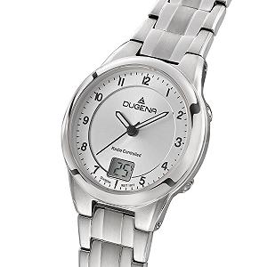 Женские часы Dugena Gent Радиоуправляемые Титан Серебристый Минеральное стекло 5 Bar, Браслет цена на synthetic.ua - Фото 1 Женские часы Dugena Gent Радиоуправляемые Титан Серебристый Минеральное стекло 5 Bar, Браслет synthetic.ua - Фото 1