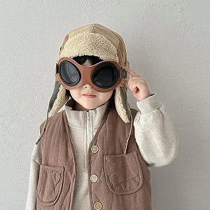 Теплая шапка-ушанка для детей Airplane Pilot, теплая synthetic.ua - Фото 1