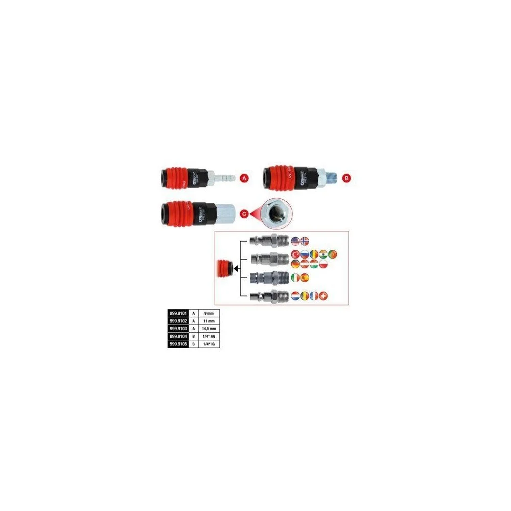 З'єднувач/розподільник для пневматики KS TOOLS 999.9104, фото №1
