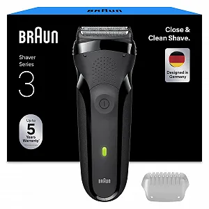 Електробритва Braun Series 3 300s з 3 гнучкими лезами 30 хвилин роботи сіра - Фото 1