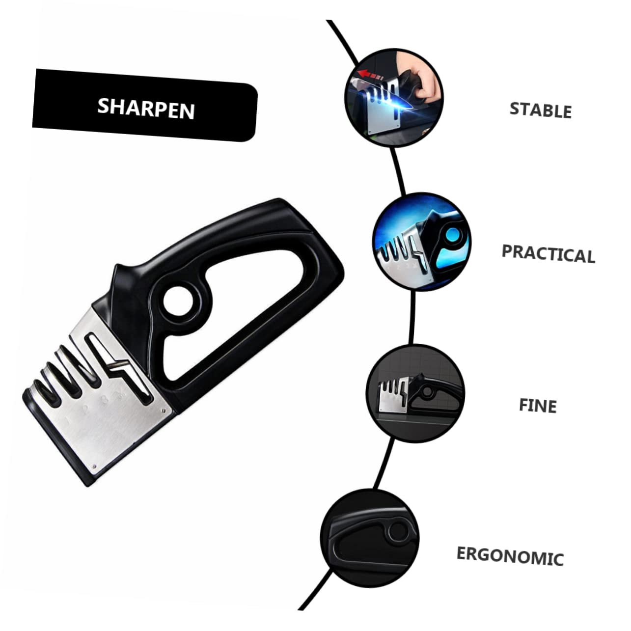 Точилка для ножей Cabilock многофункциональная эргономичная для быстрой заточки, фото №5