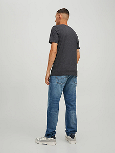 Футболка Jack&Jones JJEJEANS TEE SS O-NECK NOOS 22/23 12210949 Tёмный Меланж 2XL synthetic.ua - Фото 1