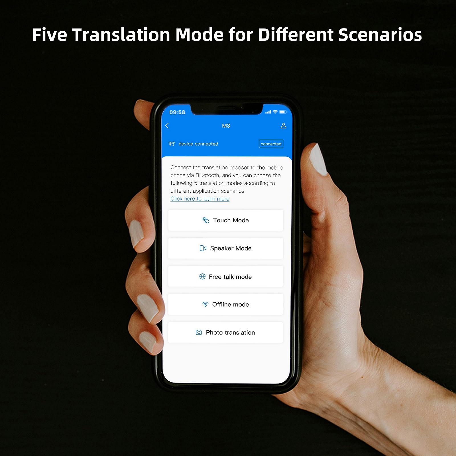 Навушники-перекладачі з висувною конструкцією для 144 мов і акцентів, підтримка онлайн та офлайн, фото №3 Навушники-перекладачі з висувною конструкцією для 144 мов і акцентів, підтримка онлайн та офлайн, фото №3