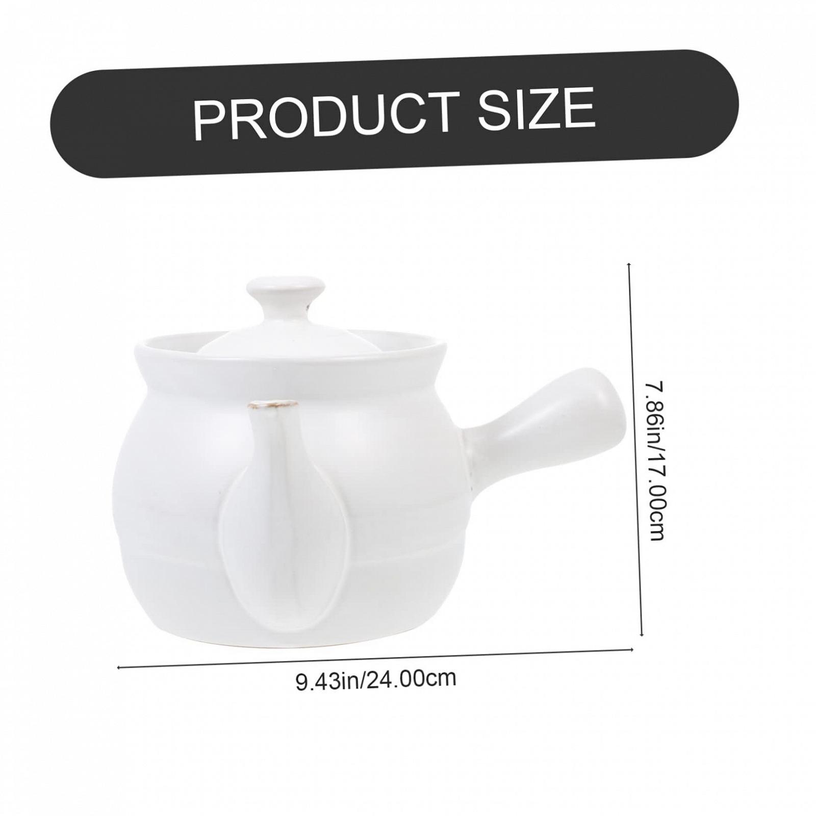 Горшок керамический GALPADA для приготовления лекарств с носиком и термоизоляционной ручкой, фото №2