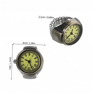 Кільце-годинник PartyKindom Ретро 2 шт для жінок та чоловіків synthetic.ua - Фото 1