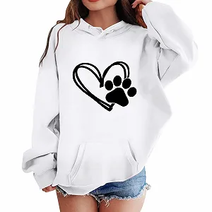 Худі AEGJEGVD Унісекс з принтом серця з собачою лапою ціна на synthetic.ua - Фото 1 Худі AEGJEGVD Унісекс з принтом серця з собачою лапою synthetic.ua - Фото 1