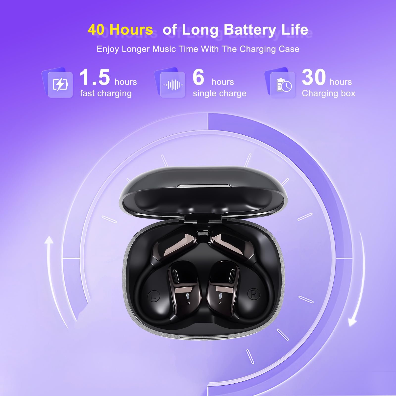 Наушники-переводчики Ki 144 языка Bluetooth 5.4 Черный, фото №4 Наушники-переводчики Ki 144 языка Bluetooth 5.4 Черный, фото №4