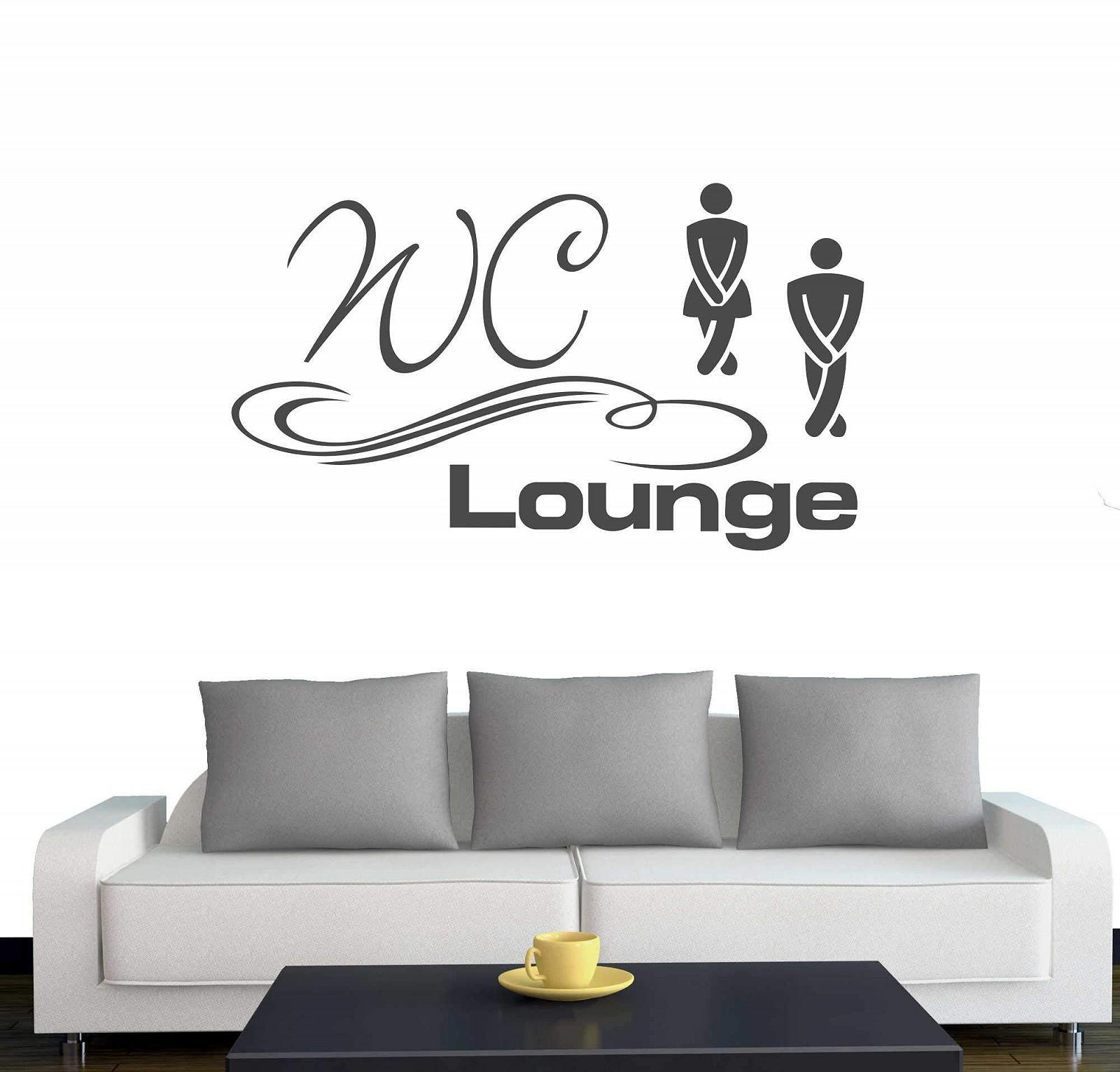 Наклейка на двері / стіну A003 WC Lounge 30 x 17 см Anthracite, фото №1 Наклейка на двері / стіну A003 WC Lounge 30 x 17 см Anthracite, фото №1